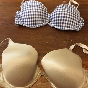 2 padded uplift Bras. VS and Maidenform